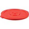 Global Industrial Flat Lid, Red, Plastic 240461RD